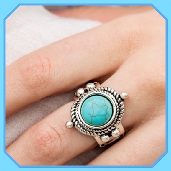 ❄️Radiating Blue “Prone to Wander” Ring❄️ - Picture 3 of 5